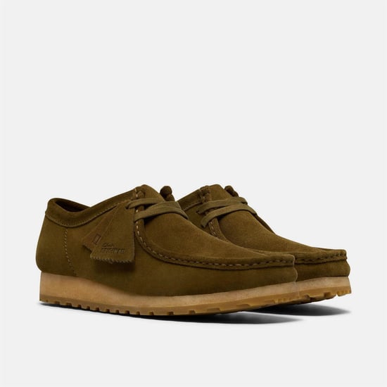 Men's Clarks Originals Wallabee RB Boat Shoes in Green - Image 4