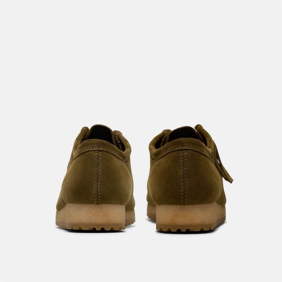 Men's Clarks Originals Wallabee RB Boat Shoes in Green - Image 5