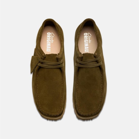 Men's Clarks Originals Wallabee RB Boat Shoes in Green - Image 6