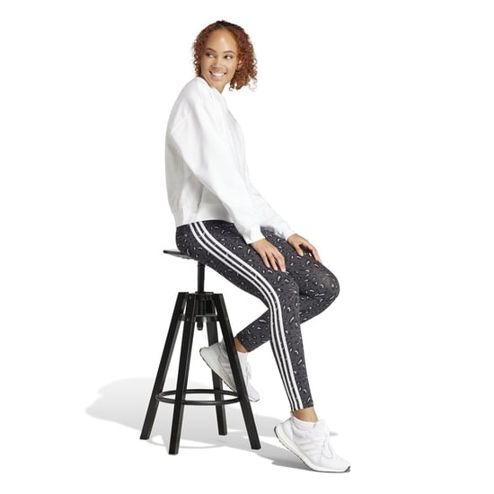 Women's adidas 3 Stripe Leggings Womens in Animal Print - Image 4