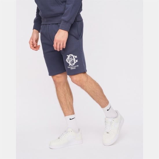 Men's Duck and Cover Randolph Tailored Shorts in Blue - Image 3
