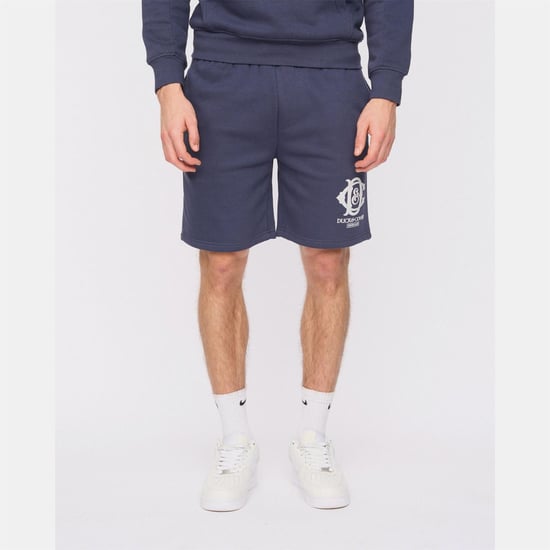 Men's Duck and Cover Randolph Tailored Shorts in Blue - Image 4