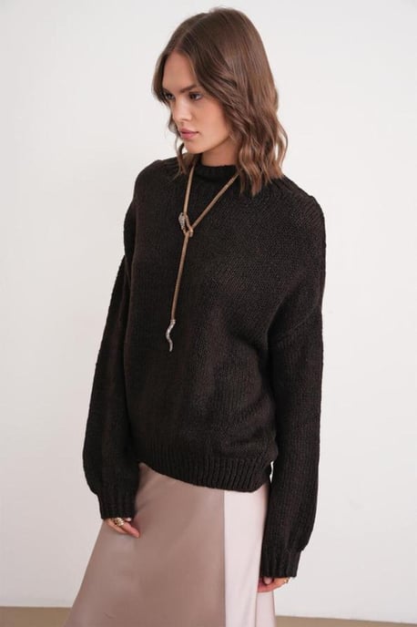 Ontspannen Pas Crew Neck Dikke Gebreide Trui - Image 5