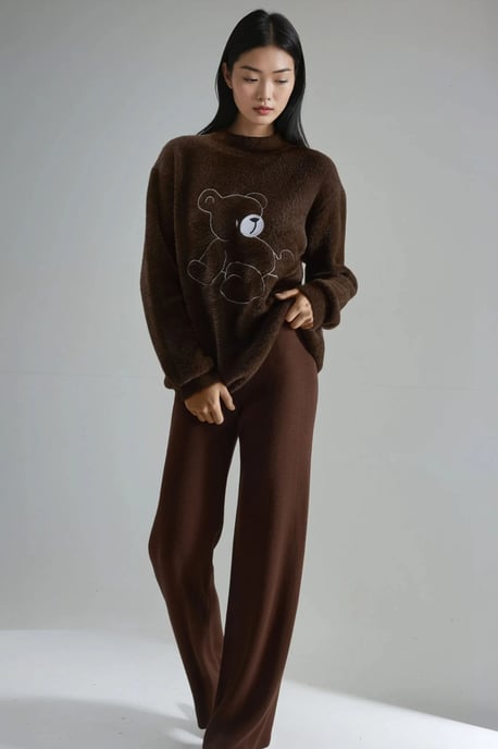 Oversize Teddy Bär Plushtröja - Image 6