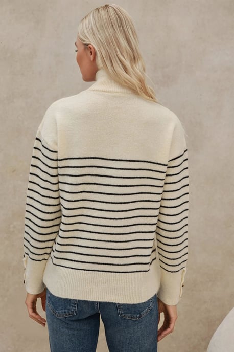 Knitted Sweater met Knopenkraag - Image 4
