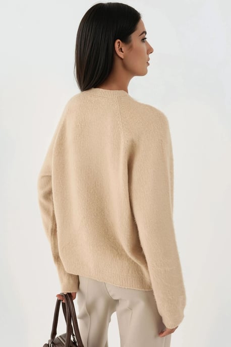 Mjukt texturerad crewneck grundtröja - Image 5