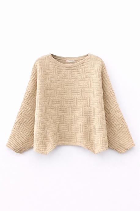 Oversized Gelaagd Geribbeld Coltrui - Image 1