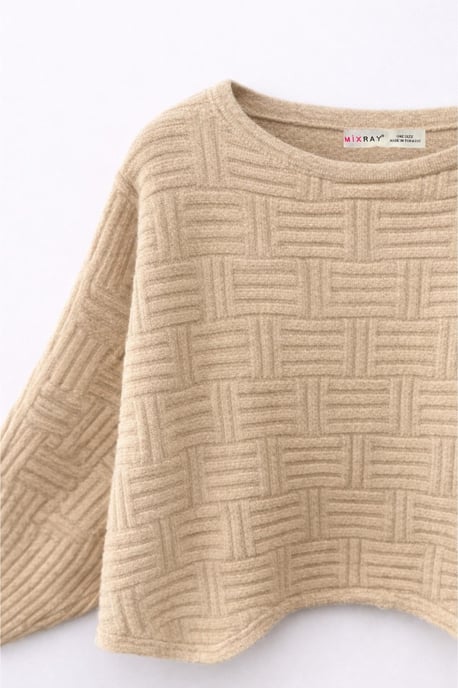 Oversized Gelaagd Geribbeld Coltrui - Image 3