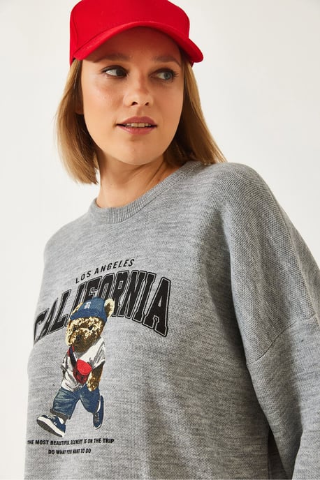 Overmaat Gedrukt Rondhals T-shirt - Image 3