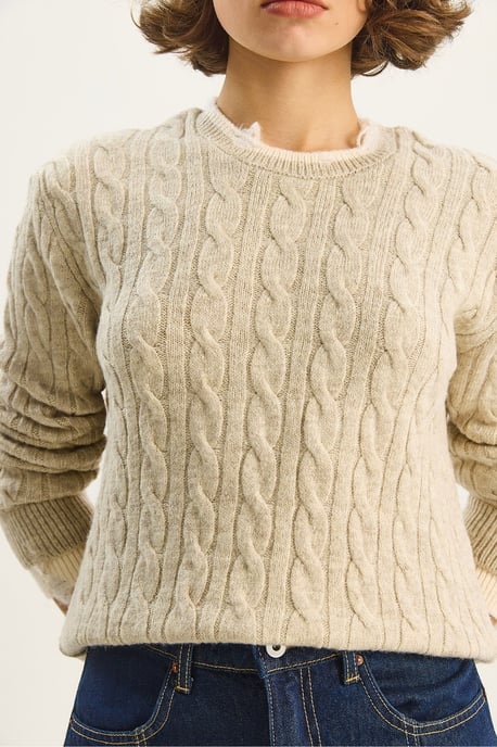 Hair Braid Patterned Sweater - Image 6