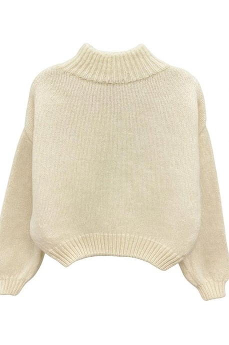 Relaxed Fit Crew Neck Dikke Gebreide Trui - Image 4
