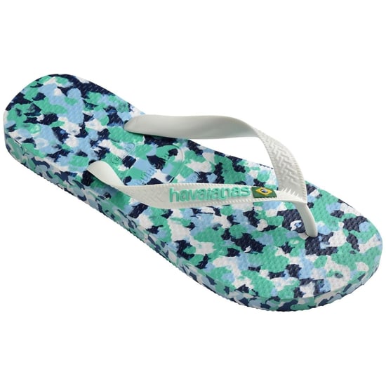 Women's Havaianas Brasil Camo Patterned Flip Flops in Lavender Blue - Image 2