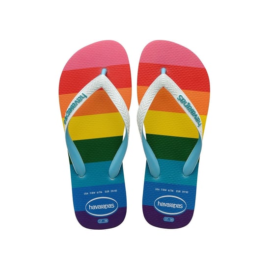Women's Havaianas Hav. Top Pride Allover Blue 35 36 Flip Flops in Blue - Image 3