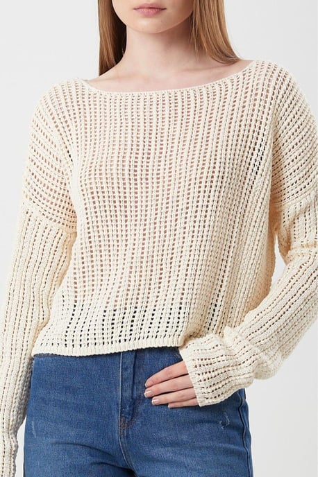 Gehaakt Crop Top met Boot-Hals - Image 4