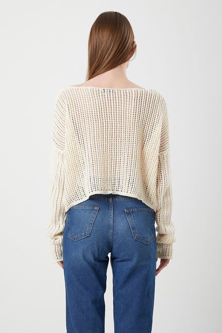 Gehaakt Crop Top met Boot-Hals - Image 6