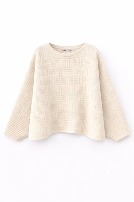 Oversized Geribbelde Crew Neck Trui - Image 1