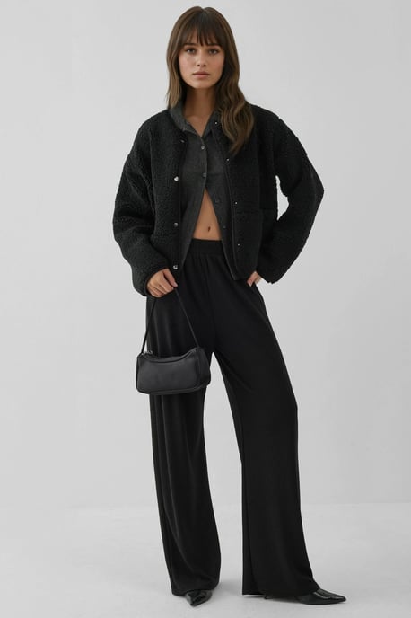 Breda Leggins i Texturerad Stickning - Image 5