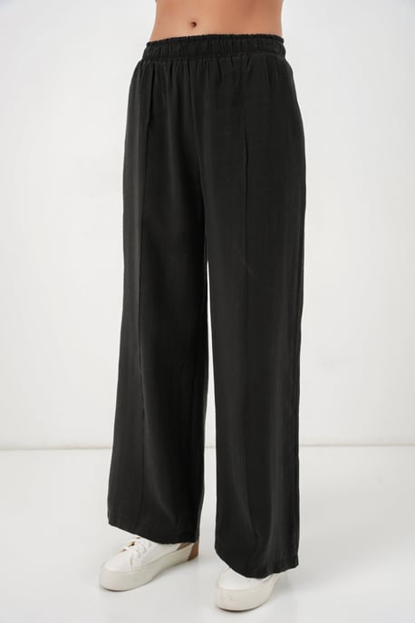 Brede Pijpen Broek met Elastische Taille - Image 4