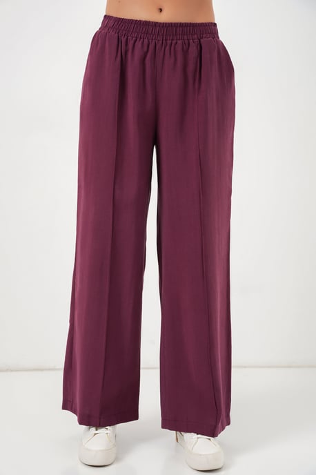 Brede Pijpen Broek met Elastische Taille - Image 2