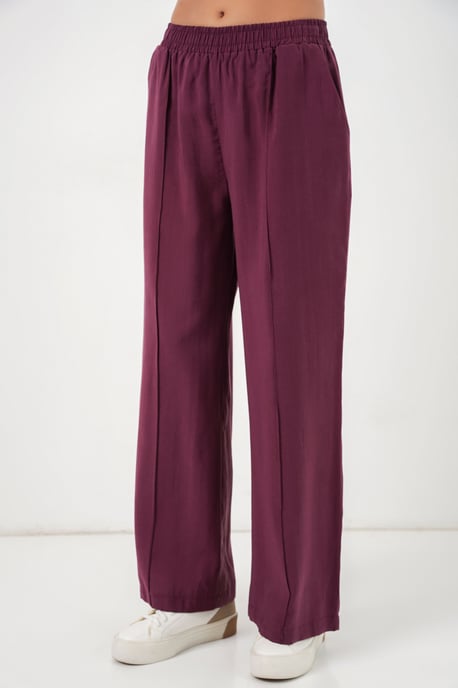 Brede Pijpen Broek met Elastische Taille - Image 4