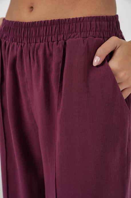 Brede Pijpen Broek met Elastische Taille - Image 6