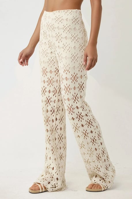 Uitgesneden Gedetailleerde Wijde Pijpen Broek Pika Collectie - Image 2