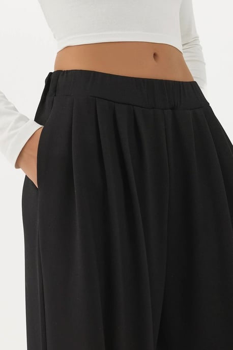 Zachte Touch Plissé Wijde Pantalon - Image 3