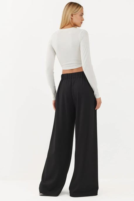 Zachte Touch Plissé Wijde Pantalon - Image 4