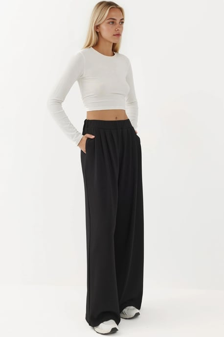 Zachte Touch Plissé Wijde Pantalon - Image 5
