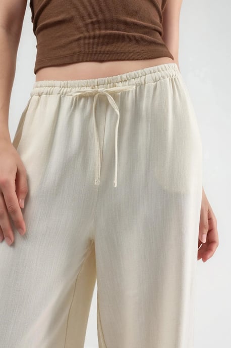 Viscose-Linnen Gecombineerde Wijde Pantalon - Image 4