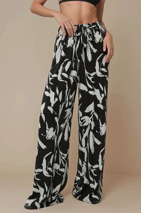 Geprinte Wijde Pantalon met Touwtjes - Image 2
