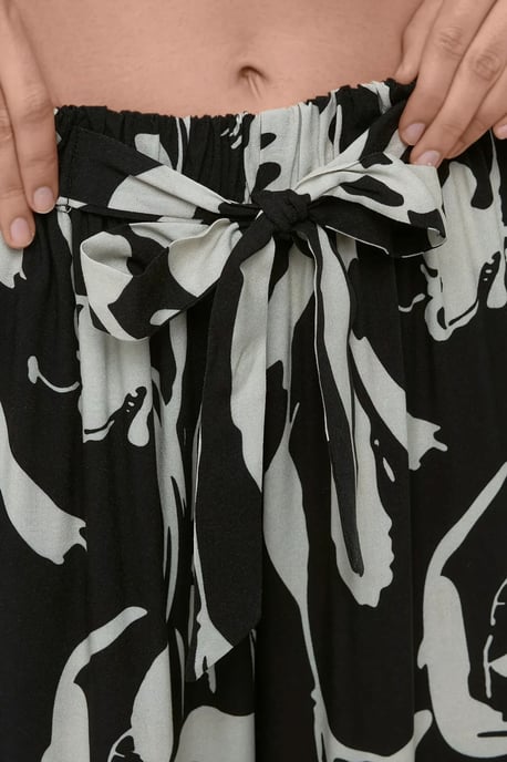 Geprinte Wijde Pantalon met Touwtjes - Image 5