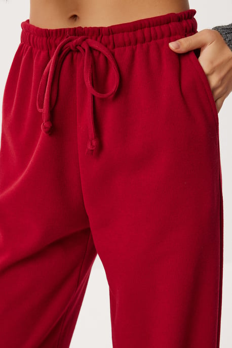 Wide Leg Jogger Pants with Drawstring Closure - Image 4