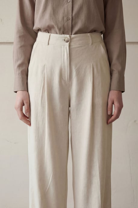 Comfort Plissé Rechtafstaande Broek - Image 4