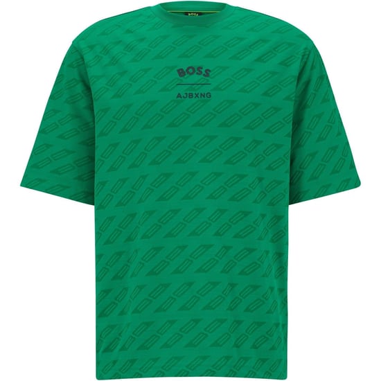 Men's Boss Crew Neck Short Sleeve Regular Fit T-Shirt in Open Green - Image 1