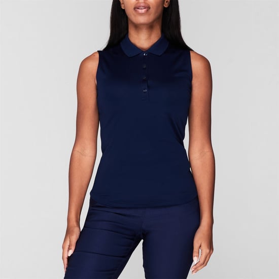 Women's Callaway Sleeveless Knit Polo Shirt Ladies in Peacoat - Image 2