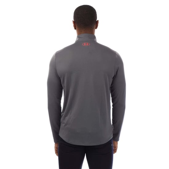 Men's Under Armour Tech quarter Zip Fleece in Grey - Image 2
