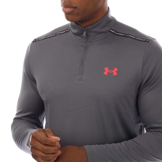 Men's Under Armour Tech quarter Zip Fleece in Grey - Image 3