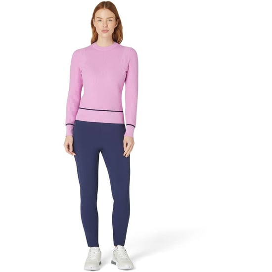 Women's Callaway Crew Neck Ribbed Collar Long Sleeve Sweater in Orchid - Image 1