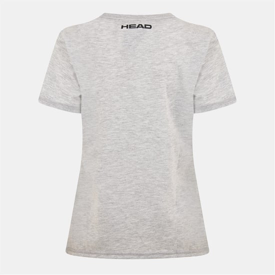 Women's Head Club Lara Crew Neck Short Sleeve T-Shirt in Grey - Image 2