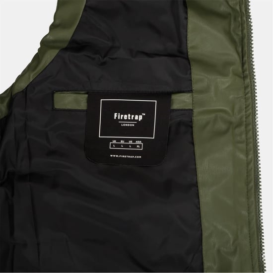 Men's Firetrap Men’s Gilet in Army Green - Image 5