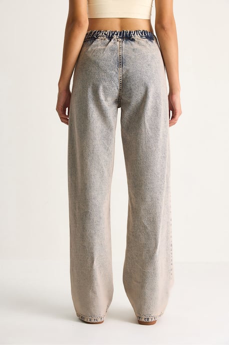 Hög midja raka jeansbyxor - Image 6