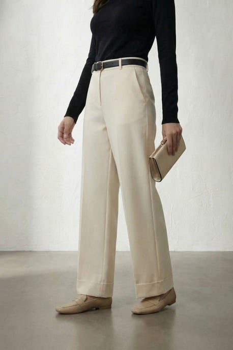 Gebelde Turnup Pantalon met Plissees - Image 4