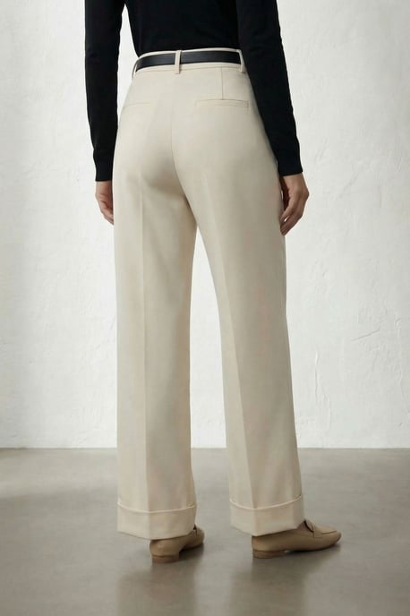 Gebelde Turnup Pantalon met Plissees - Image 5