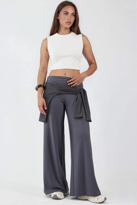 Modal Touch Geplooide Taille Palazzo Broek - Image 5