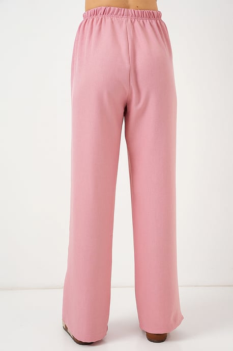 Wide Leg Relaxed Pants with Drawstring - Image 6