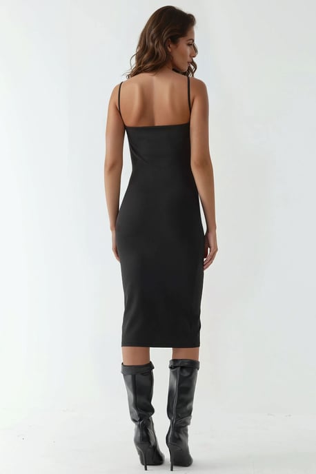 Cowl Neck Bodycon Midiklänning - Image 5