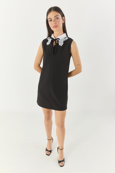 Crepe Midi-klänning med knappstängning - Image 2