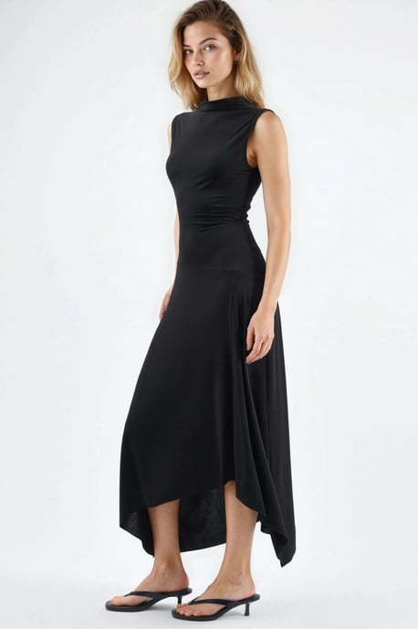Asymmetrische Midi Sandy Jurk - Image 2