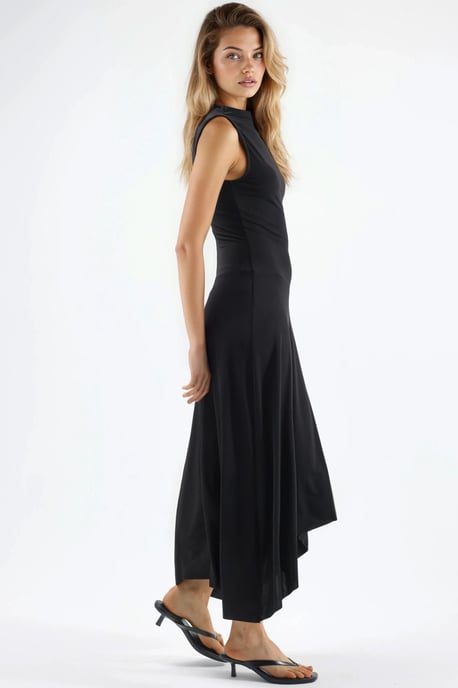 Asymmetrische Midi Sandy Jurk - Image 4